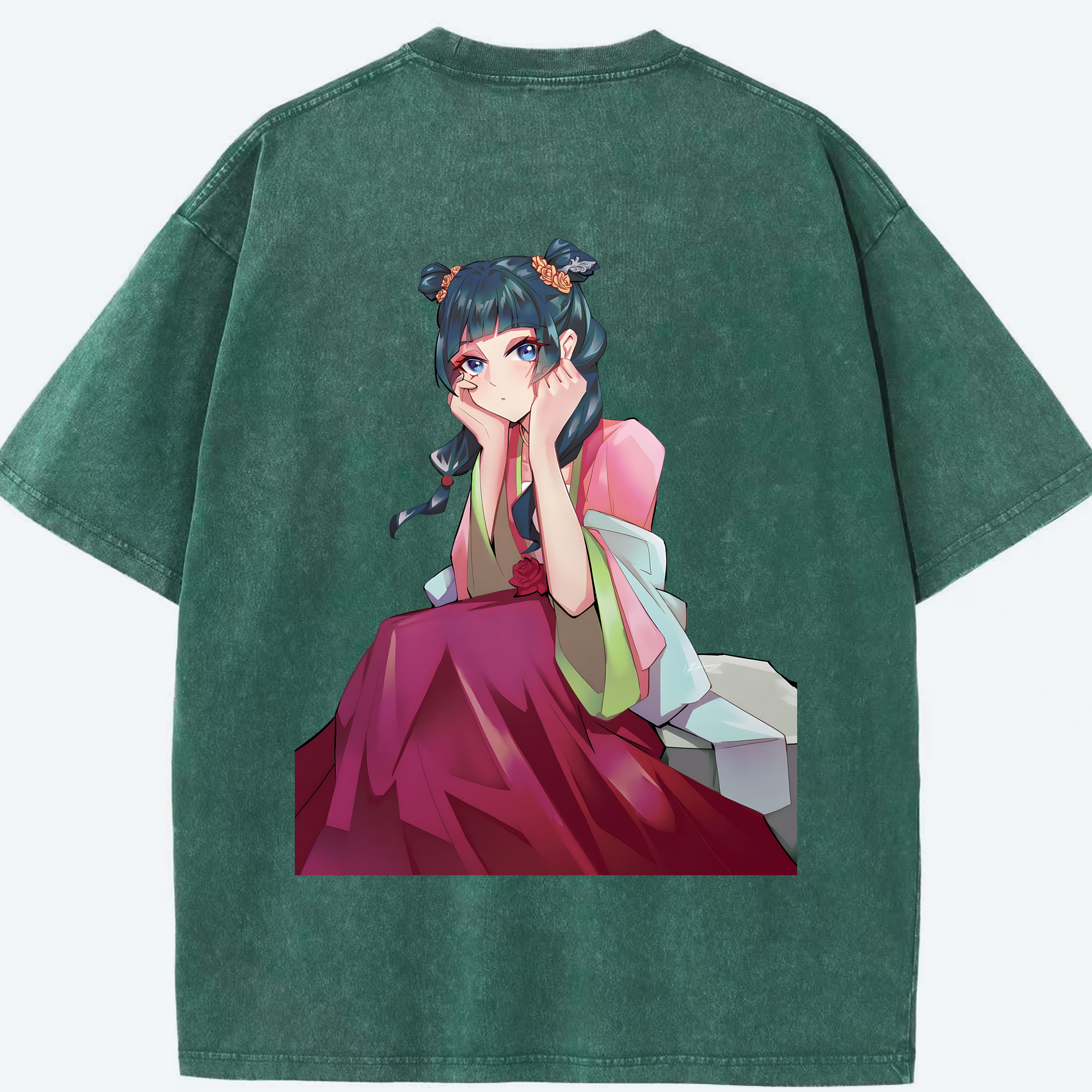 （画像用） 薬屋のひとりごと The Apothecary Diaries 綿100% ヴィンテージ風 半袖Tシャツ（背面プリント）